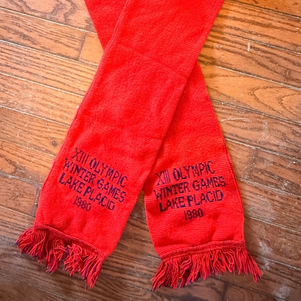 Vintage XIII Lake Placid Winter Games Olympic Games Scarf - Picture 4 of 4